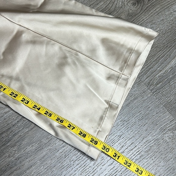 Jonathan Simkhai Duchesse-Satin Bootcut Pants High Rise in Goldish Cream Sz 8 - Picture 12 of 14
